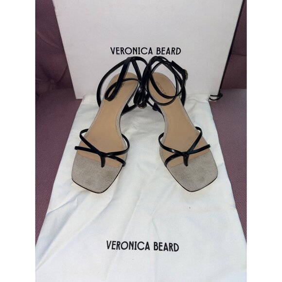 Veronica Beard Caterina Low Heels in Black 9 With Box Womens Sandals - Picture 6 of 15